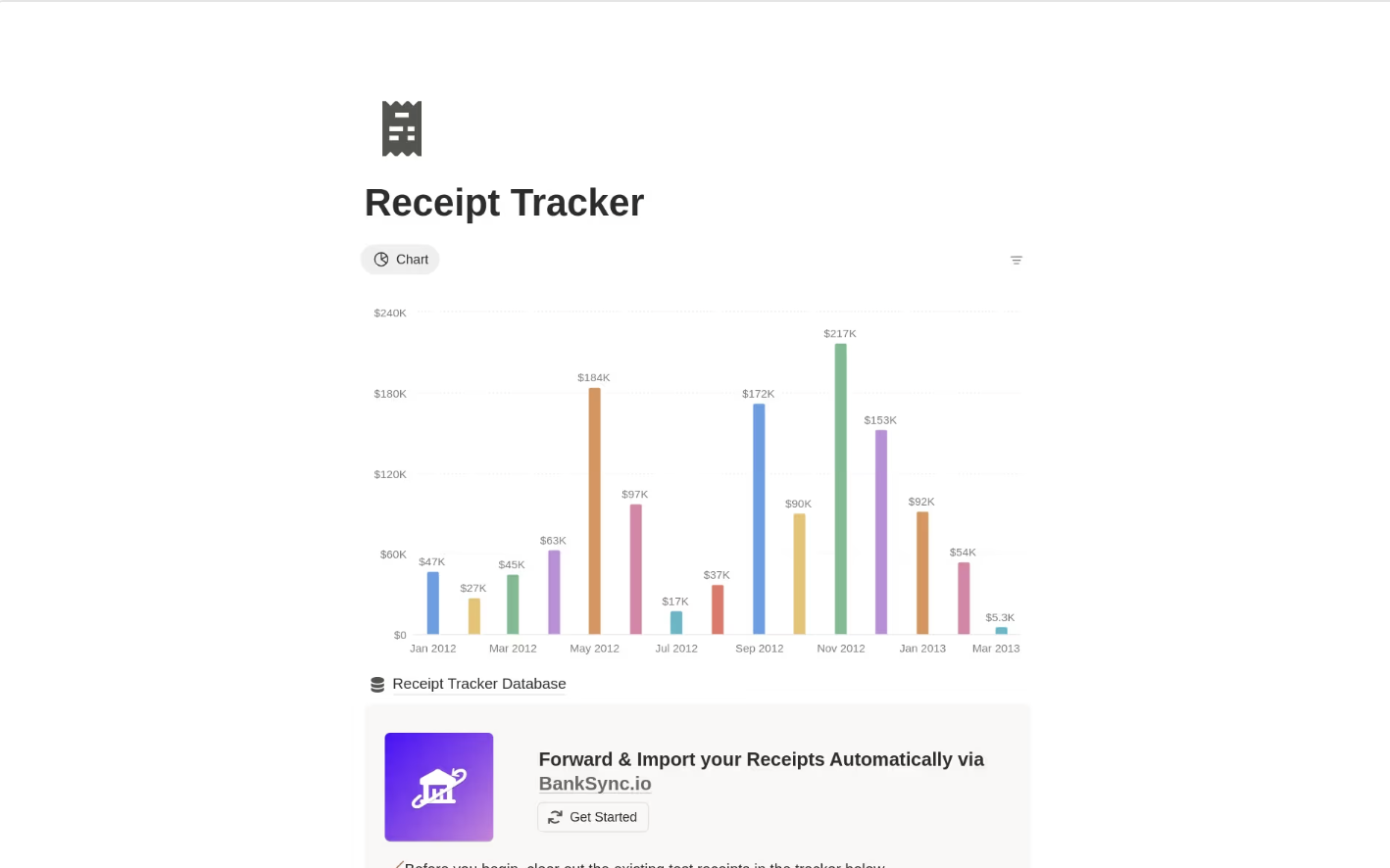 Receipt Tracker