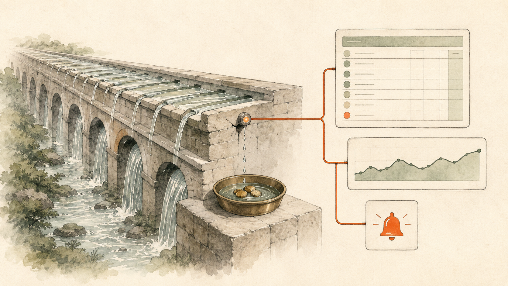 A small bank fee leak detected and routed to a ledger and alert