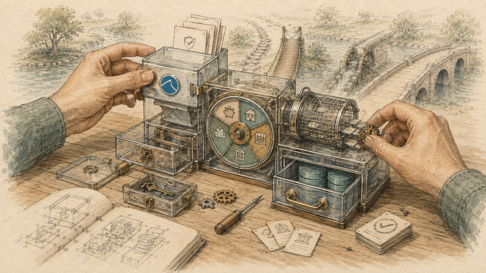 A maker assembling a self-hosted SimpleFIN finance application