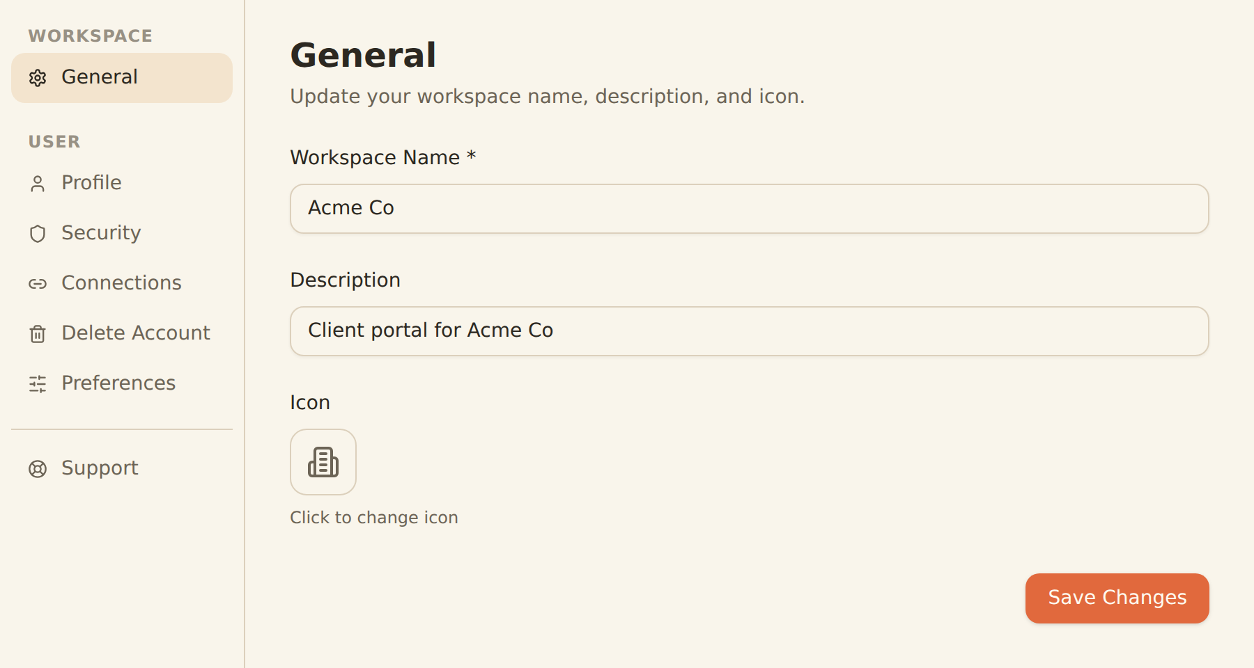 A client's constrained BankSync portal navigation and settings