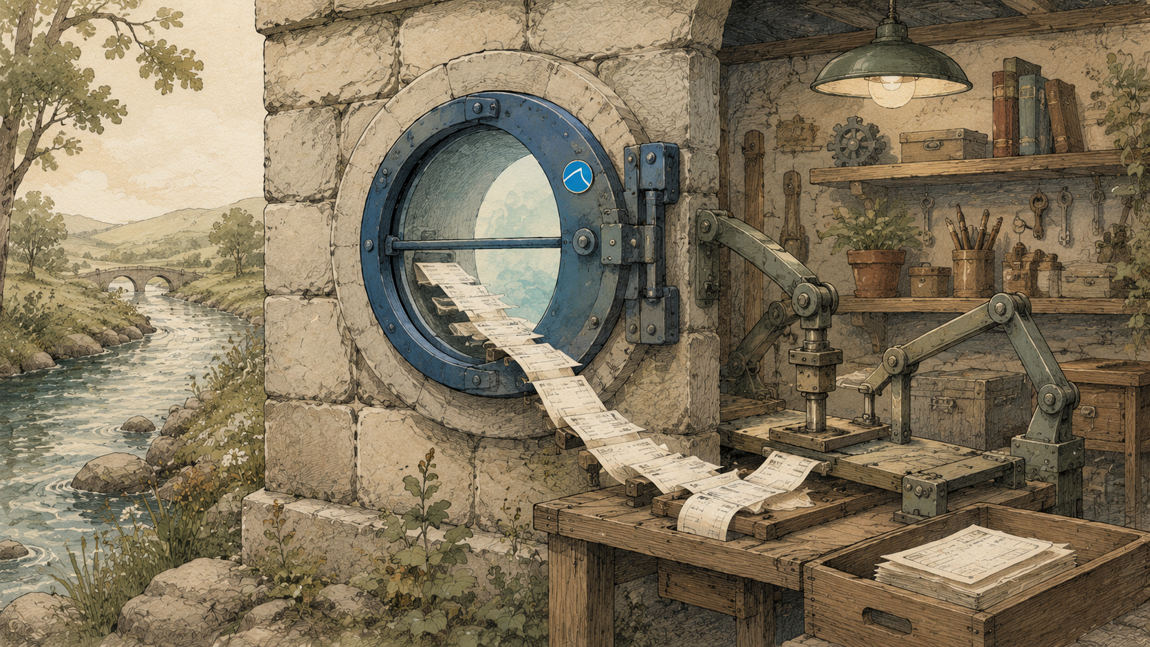A read-only SimpleFIN window feeding transaction records into an open-source workshop
